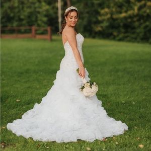 Embellished bodice wedding dress